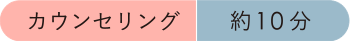 カウンセリング約10分